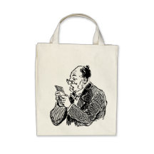 Reading a Postcard Tote Bags