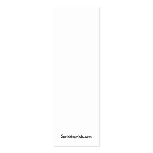 Reading Apple Mini Bookmark - Business Card (back side)