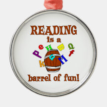 Reading Barrel of Fun Ornaments