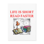 reading book lover postcards