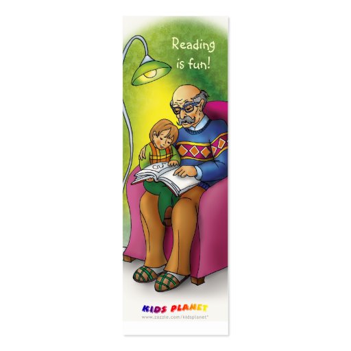 Reading books together bookmark for everyone! business card (front side)