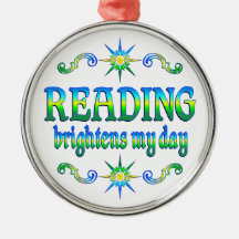 Reading Brightens My Day Christmas Tree Ornaments