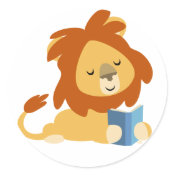 Reading Lion sticker