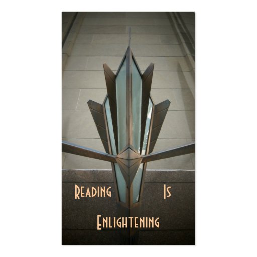 Reading Deco Bookmark Business Card Templates (front side)