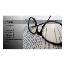 reading glasses business card templates