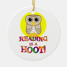 Reading is a Hoot Christmas Tree Ornament