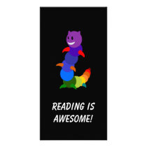 Reading Is Awesome Bookmark Customized Photo Card