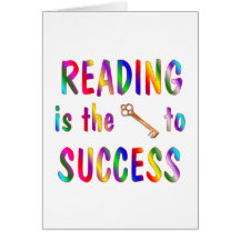 Reading is Key to Success Greeting Cards