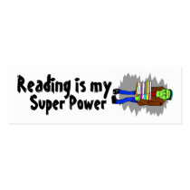 Reading Is My Super Power business cards by malibuitalian Reading Is My Super Power business cards