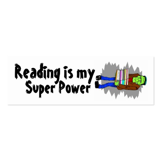 Reading Is My Super Power Mini Bookmarker Business Cards