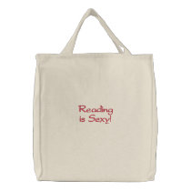 Reading is Sexy! embroidered bags by princessklb07 Reading is Sexy! embroidered bags