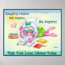 Reading Makes Me Happy! Posters