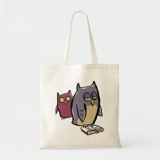 reading owls tote bag