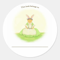 Reading Rabbit Personalizeable Book Plate stickers