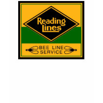 Reading Railroad Lines Bee Line Black Ladies t-shirts