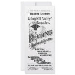 Reading Railroad System Timetable Cover 1894 Personalized Rack Card