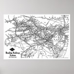Reading Railway System Map Posters