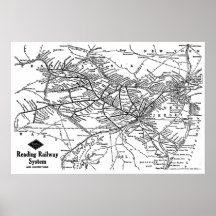 Reading Railway System Map Posters