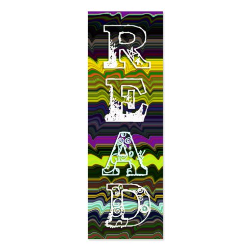 Reading Rocks Bookmark Business Card (front side)