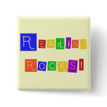 Reading Rocks Tshirts and Gifts Pinback Button