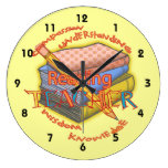 Reading Teacher Motto Wall Clock