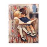 children, kids, reading, family, chair, 1921,