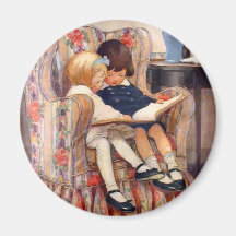 Reading Together Refrigerator Magnets