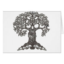 Reading Tree Greeting Cards