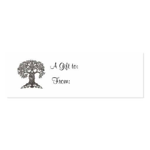 Reading Tree Mini Bookmark to Customize Business Card Template (back side)