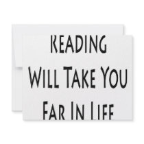 Reading Will Take You Far In Life invitations by Supernova23 Reading Will Take You Far In Life invitations