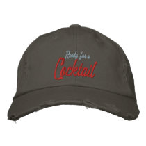 Ready For A Cocktail Hat Embroidered Hats