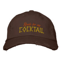 Ready For A Cocktail Hat Embroidered Hats