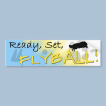 Ready Set Flyball Bumper Sticker bumper stickers