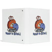 ready to bowl bowling design 3 ring binder