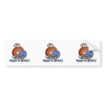 ready to bowl bowling design bumper stickers