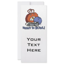 ready to bowl bowling design rack card design