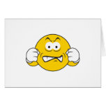 Ready to Fight Smiley Face Greeting Cards
