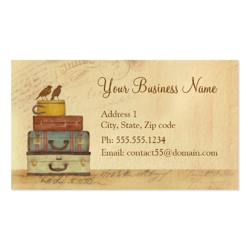 Ready To Fly Love Birds Business Card (front side)