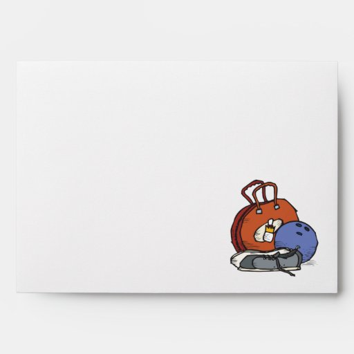 Bowling League Envelopes of all Sizes 10, 9, A7, A6, A2, Square, Window