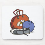 ready to go bowling equipment graphic mousepads