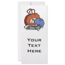 ready to go bowling equipment graphic customized rack card