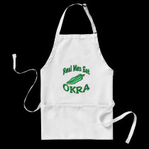 Reael Men Eat Okra aprons
