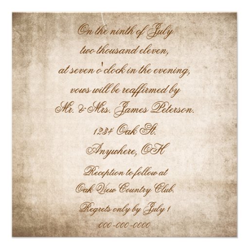 Reaffirmation Of Vows Announcements