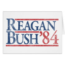 Reagan Bush 84 1984 vintage retro campaign Greeting Cards