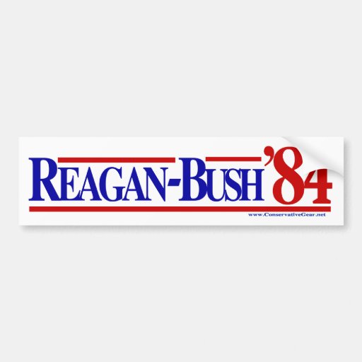 Reagan Bush 84 Bumper Sticker