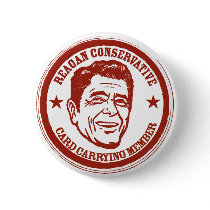 Reagan Conservative Button by Libertymaniacs Reagan Conservative Button