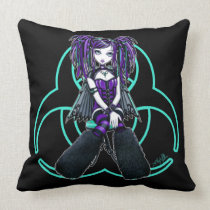 Reagan Cyber Goth Radioactive Fairy Art BIG Pillow pillows