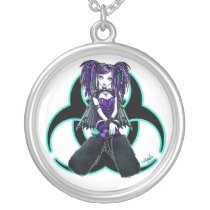 reagan, fairy, cyber, goth, radioactive, gothic, aviatrix, faery, fae, faerie, industrial, myka, jelina, mika, falls, icons, Necklace with custom graphic design