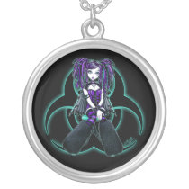 reagan, fairy, cyber, goth, radioactive, gothic, aviatrix, faery, fae, faerie, industrial, myka, jelina, mika, falls, icons, Necklace with custom graphic design