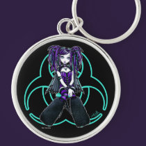 "Reagan" Cybergoth Radioactive Fairy Keychain keychains
